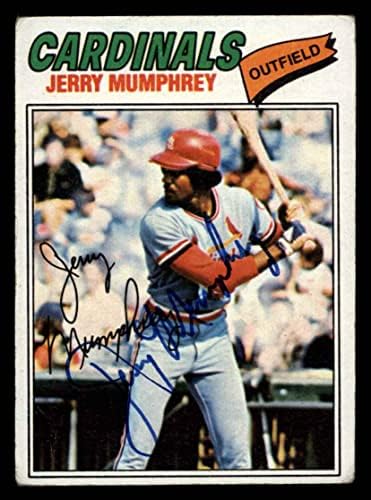 1977 Topps 136 Jerry Mumphrey St. Louis Cardinals (Baseball Kártya) Autogramot Bíborosok
