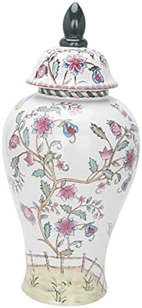 ＫＬＫＣＭＳ Kerámia Gyömbér Jar virágcsokrot Fényes Tároló Tartály Fedél Porcelán Templom Üveg Dísz, Otthon