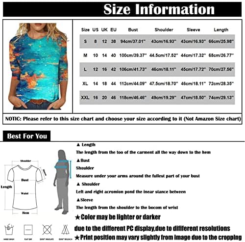 SERYU Plus Size Póló Női Nyári Alapvető Munka, 3/4-Es Ujjú, Vékony Ing Legénység Nyak Kényelmes, Könnyű