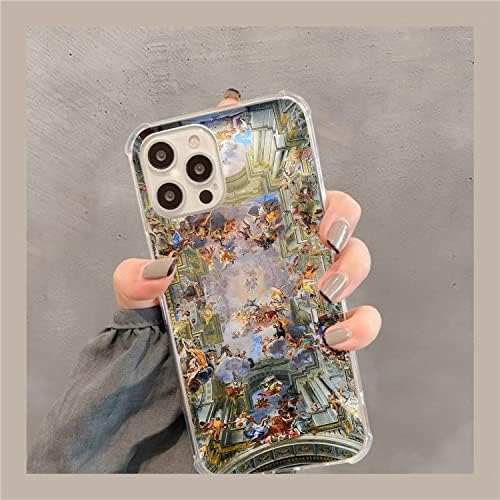 GialCenik Reneszánsz Telefon Esetében Esztétikai Művészeti Cover Kompatibilis az iPhone 12/ iPhone 12