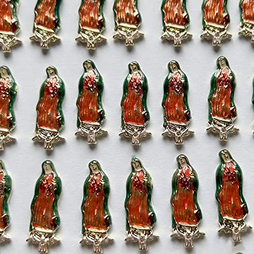 10 DB Piros Szűz Mária Köröm Varázsa Virgen De Guadalupe Köröm Charms3D Retro Nyugati Köröm, Díszek műköröm