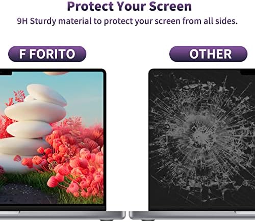 F FORITO Edzett Üveg Laptop Képernyő Védő Kompatibilis MacBook Pro 16 hüvelyk (M2 Pro / M2 Max / M1 Pro