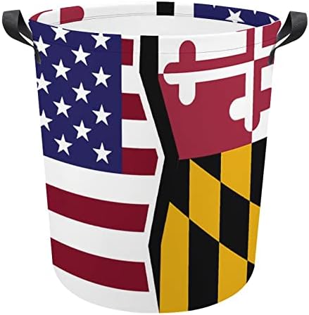 Amerikai Marylandi Állami Zászló Szennyes Kosár Összecsukható Szennyesben Ruhát, Táskát tárolóban együtt