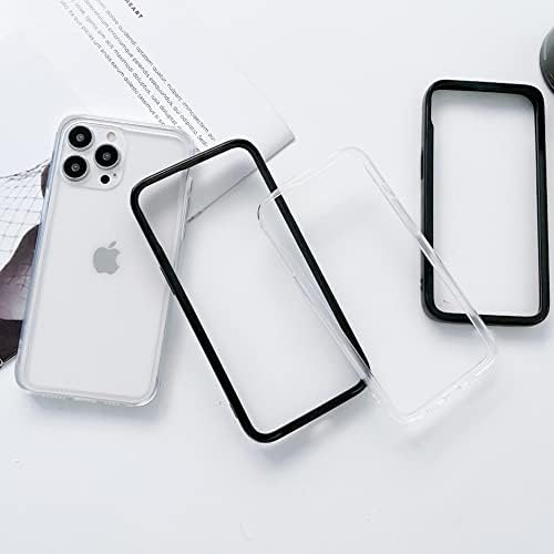 teroxa iPhone 14 Pro Lökhárító Case, Slim Fit Puha TPU Lökhárító Keret Ütésálló, Nincs hátlap Kialakítás
