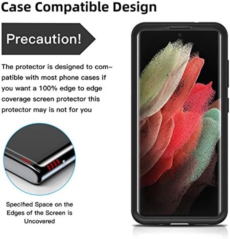 [3+2 Csomag] Mowei Korszerűsített Galaxy S21 Ultra Screen Protector [ - Os Fingerprint Feloldása]