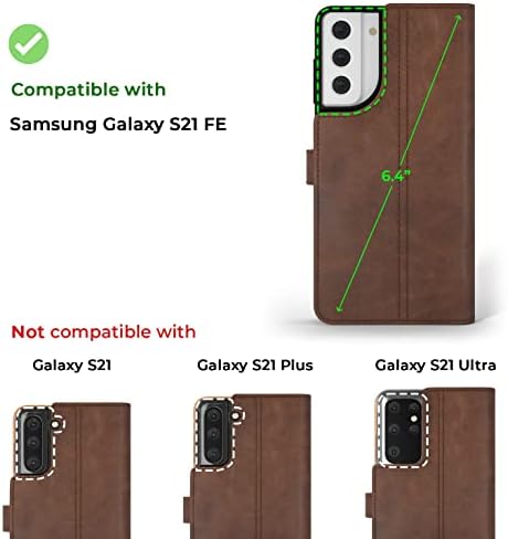 Snakehive Vintage Tárca a Samsung Galaxy S21 FE || Valódi Bőr Pénztárca Telefon Esetében || Valódi Bőr