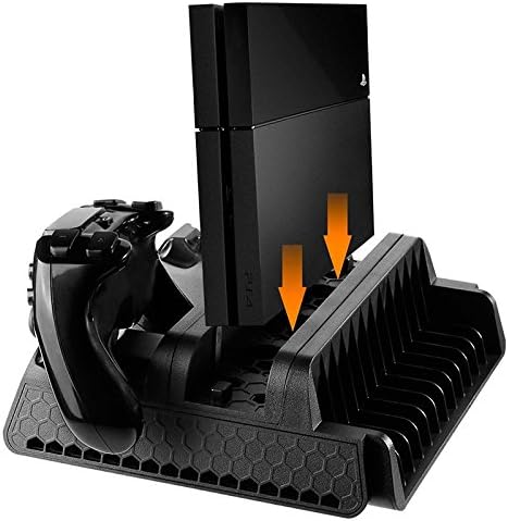 Alician Függőleges Állvány Hűtő Ventilátor, illetve Kettős Irányítók töltőállomás a PS4/PS4-Slim/PS4 Pro