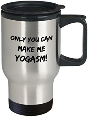 A jóga Utazási Bögre Pohár Cup - Csak az lehet, hogy nekem yogasm! - Kávé/Tea/Forró/Hideg Szigetelt -