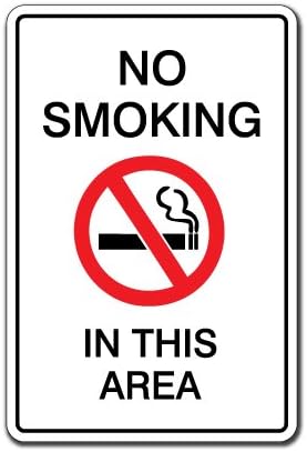 Tilos a Dohányzás Ezen a Területen Figyelmeztető Matrica Nem Füst Matricák fumar Cigaretta, Szivar | Beltéri/Kültéri
