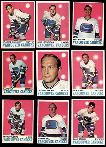 1970-71 O-Pee-Chee Vancouver Canucks Közelében Csapat Állítsa 5 - EX - Aláíratlan Jégkorong Kártyák