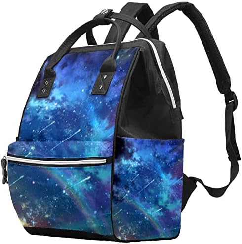 GUEROTKR Utazási Hátizsák, Pelenka táska, Hátizsák Táskában, színes csillagos star galaxy minta