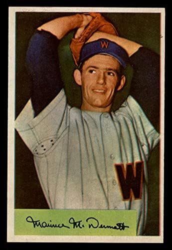1954 Bowman 56 Mickey McDermott Washington Senators (Baseball Kártya) EX Szenátorok