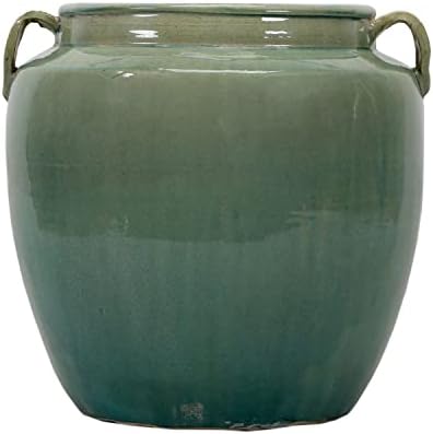 Artissance 10.2 W Zöld Kerámia Vintage Stílusú Jar w/2 Kezeli