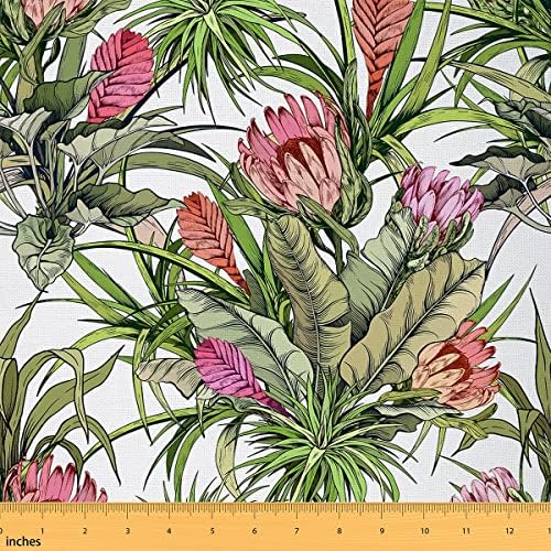 Akvarell Protea Szövet, A gyár által Trópusi Virág, Levél Rusztikus Növények Szövet Kárpit, valamint Otthon