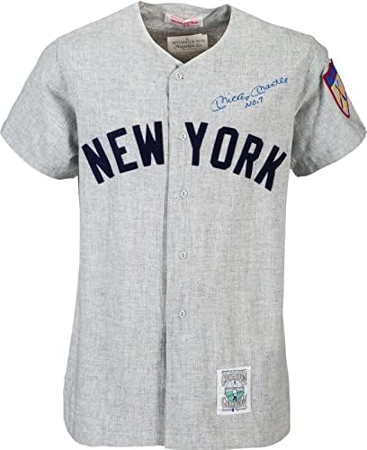 Lenyűgöző Mickey Mantle No. 7 Aláírt New York Yankees Jersey SZÖVETSÉG Osztályozott MENTA 9 - Dedikált