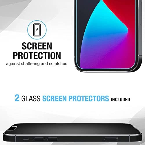 FlexGear tok iPhone 13 Mini 2X Edzett Üveg Képernyő Védő [Teljes Védelmet] - Kristálytiszta