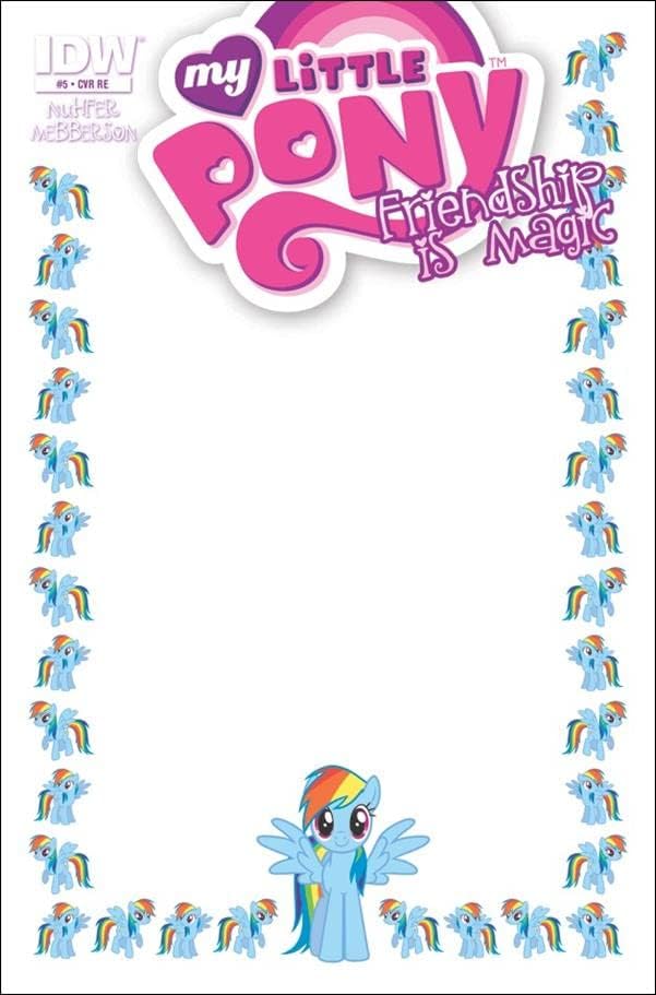 My Little Pony: Friendship is Magic 5E VF/NM ; IDW képregény | ÚJRA üres keret
