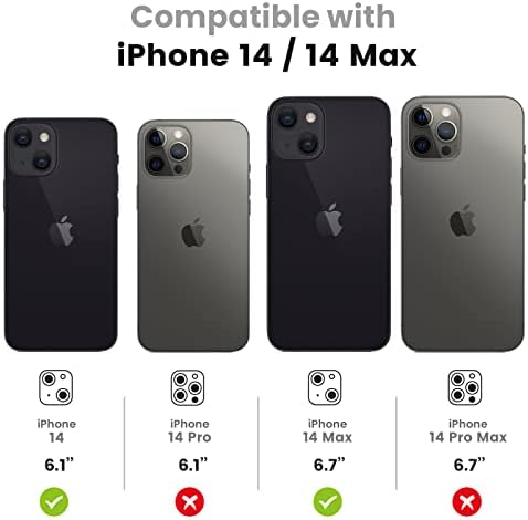 Tensea iPhone 14 Plus/iPhone 14 Kamera Lencséjét Védő Bling, Védelem Kamera Fedél Edzett Üveg kijelző