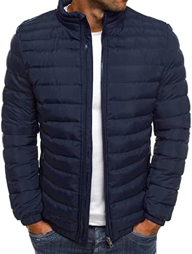 Férfi Kabát, Plusz Méretű Hosszú Ujjú Kabátok, Férfi Trend Aktív Téli Magas Nyak Zip Fel Kabátok Alkalmas