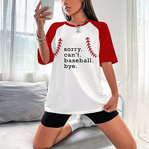 Sajnálom, nem Tudok Baseball Szia Felsők Nők Vicces Baseball Grafikus Tshirts Nyári Alkalmi Rövid Ujjú