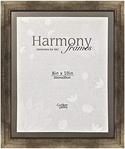 Harmónia Keretek 8x10-es Fém Fa Képkeret, Fali vagy Asztali Galériában (Szomorú Platina)