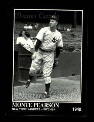1993 Conlon 748 Monte Pearson New York Yankees (Baseball Kártya) NM/MT Yankees