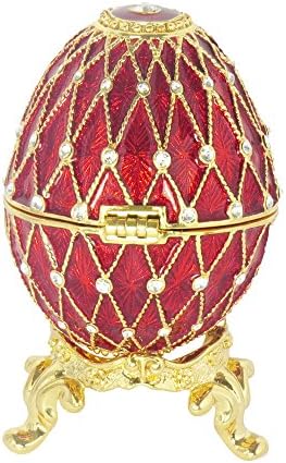 Fabergé-Stílusban Piros Tojás Szobrocskát Gyűjthető Antik Kristály Javaslat Esküvői Ékszerek Klasszikus