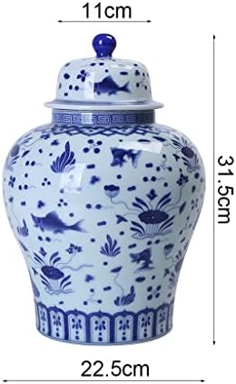 Kék-Fehér Gyömbér Jar, Chinoiserie Virág Jar a lakberendezés -, Tea -, Tároló Üveget Légmentesen záródó