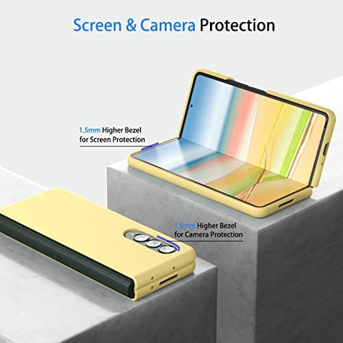 SYMOCA Samsung Galaxy Z Hajtás 3 5G Selymes Liqiud bőrtok Slim Teljes Testet Védő Ütésálló burkolat Mikroszálas