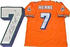 Chad Henne Dedikált/Aláírt Hiteles Miami Dolphins Narancs Jersey - Dedikált NFL Mezeket