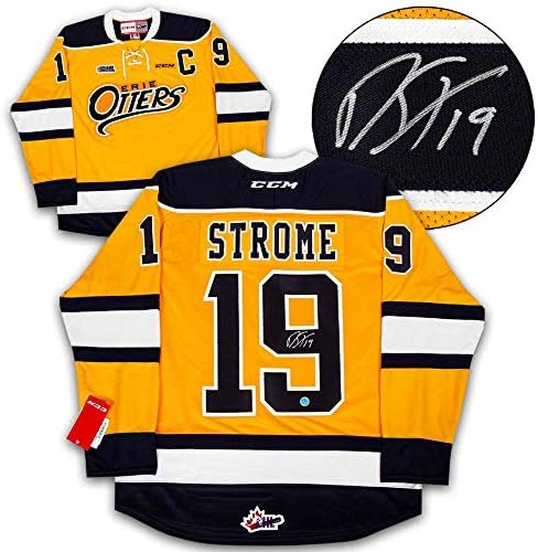 Dylan Strome Erie Vidra Dedikált CHL Jégkorong Jersey - Dedikált NHL-Mezek