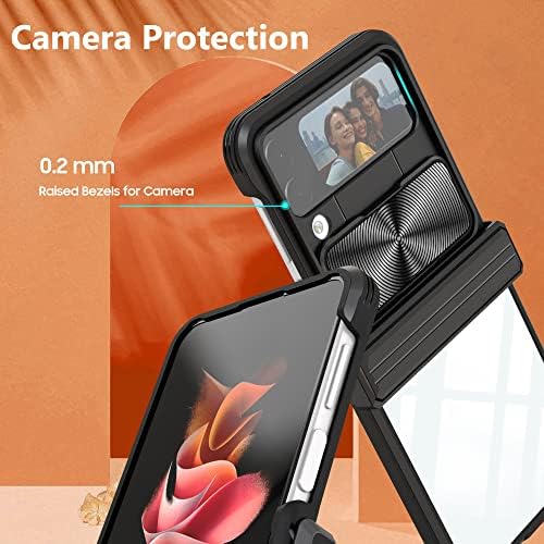 Kompatibilis a Samsung Galaxy Z Flip 4 5G(2022) Telefon Esetében,Zsanér Védelem Dia Kamera Adatvédelmi
