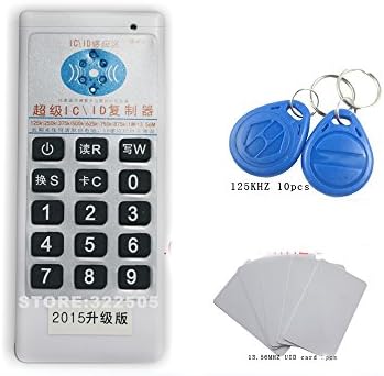 Kézi 125Khz-13.56 MHZ-es RFID Fénymásoló Sokszorosító Klónozó ID/IC kártyaolvasó & író, + 10db 125KHZ